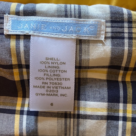 Janie and Jack yellow cold weather vest - Picture 3 of 4